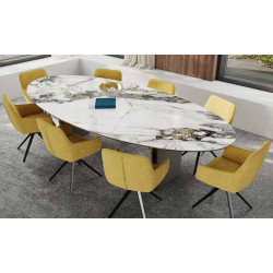 Liath - Table de séjour ovale 