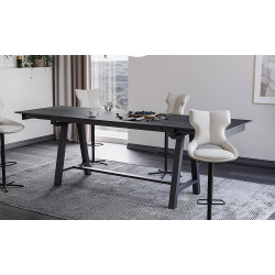 Mara - Table de séjour haute extensible 