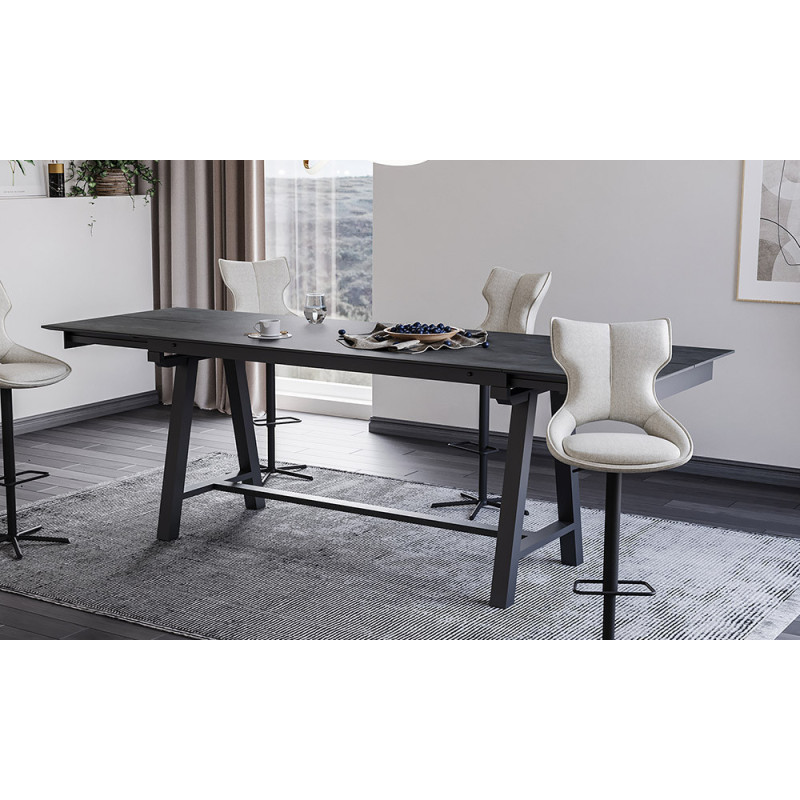 Mara - Table de séjour haute extensible 