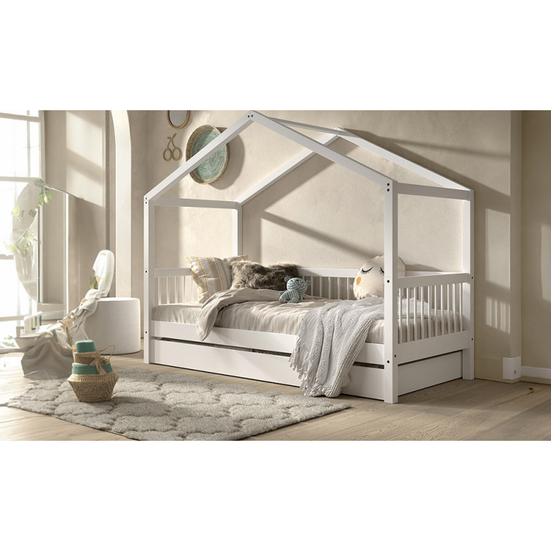 Orrest - Lit cabane pour couchage 90 x 200 cm 