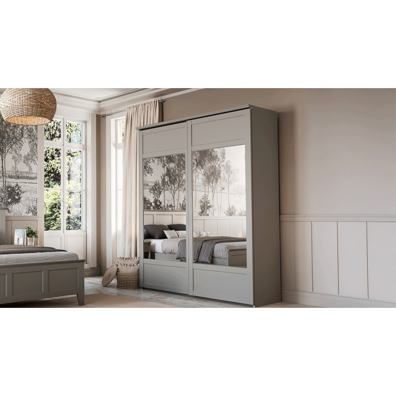 Beaumont - Armoire 2 portes coulissantes 