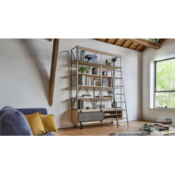 Fusion - Bibliothèque 4 étagères 