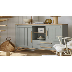 Alva - Meuble d'appui 2 portes 1 tiroir 1 niche 