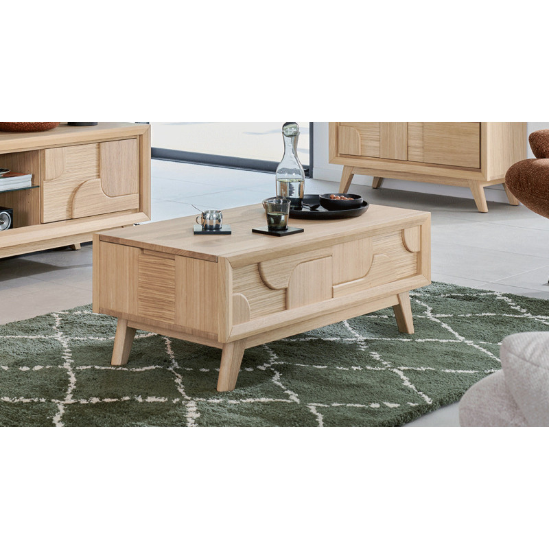 Rivage - Table de salon plateau relevable 