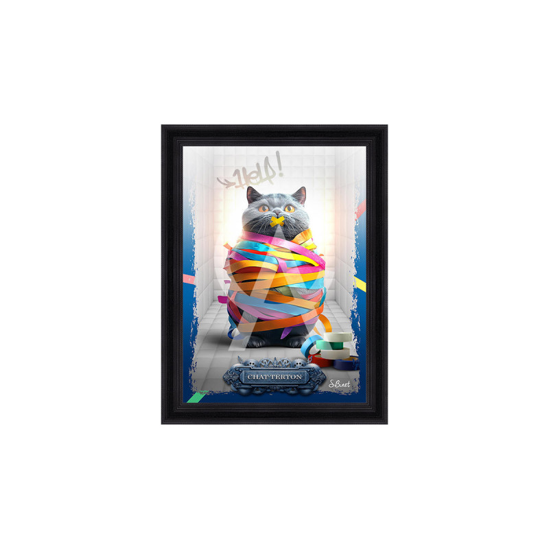 Déco - Image encadrée Chat-Terton 