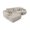 Brandy - Canapé d'angle chaise longue avec 2 assises coulissantes 