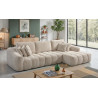 Brandy - Canapé d'angle chaise longue avec 2 assises coulissantes 