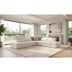 Moove - Canapé d'angle relaxation convertible 